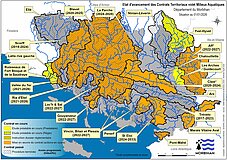 Carte avancement des Contrats Territoriaux Milieux Aquatiques