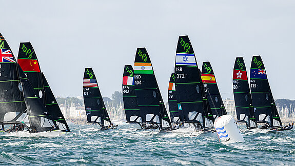 49er, 49er Fx and Nacra 17 World Championships 2026, Quiberon, France.