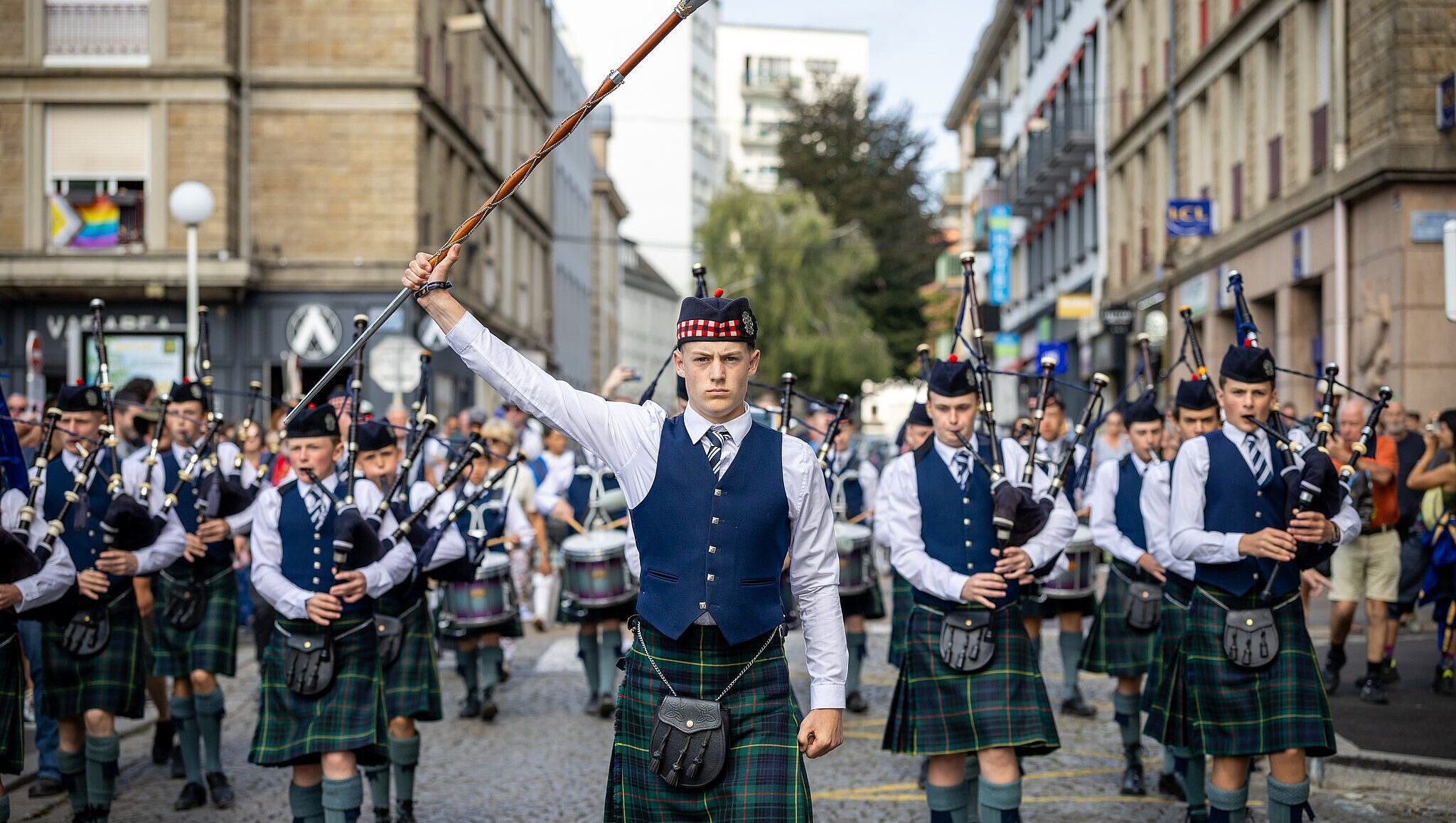 Groupe de musique Celtic dans les rues de Lorient