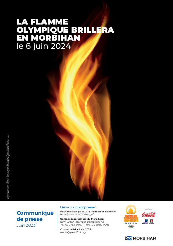 La Flamme Olympique brillera en Morbihan le 6 juin 2024 - Conseil  départemental du Morbihan